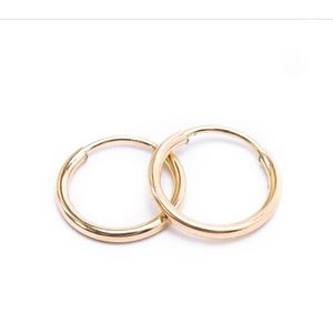 Set of 4 Gold Endless Hoops 9-20mm